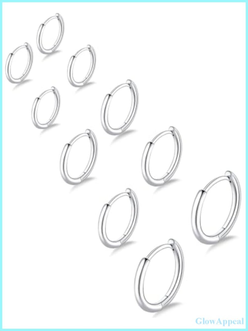 316L Surgical Stainless Steel Small Hoop Earrings Set Hypoallergenic Multiple